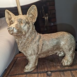 Gold Corgi Lamp